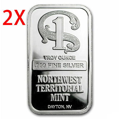 #ad 2X Decor Bars 1oz Northwest Territorial Mint Silver Bullion Bar Collection Art $14.26