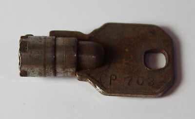 #ad Chicago Lock Co Tubular Vending Key Vintage Cp703 $35.00
