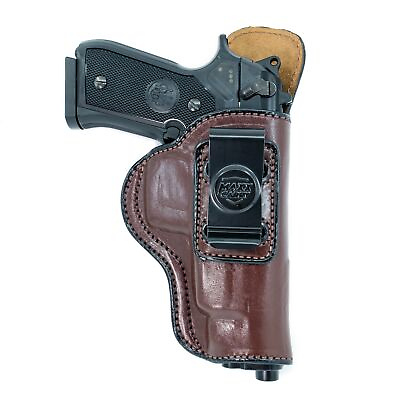 #ad GUN HOLSTER FOR TAURUS PT 92 9mm. IWB LEATHER HOLSTER CONCEAL CARRY $43.95