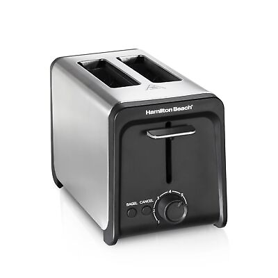 #ad 2 Slice Toaster with Wide Slot Stainless Steel New $15.71