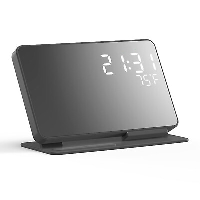 #ad Wireless Charger Stand Bracket 15W LED Digital Alarm for iPhone Watch Headset $31.31