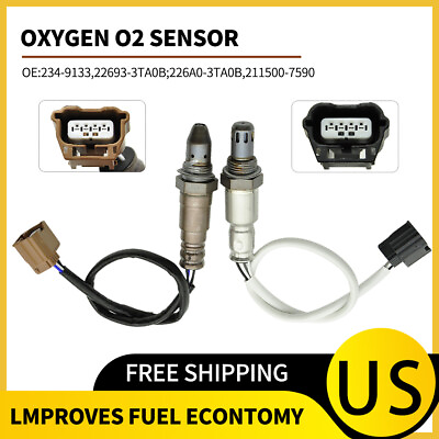 #ad Upstream amp; Downstream Air Fuel Ratio O2 Oxygen Sensor For 2013 17 Nissan Altima $36.88