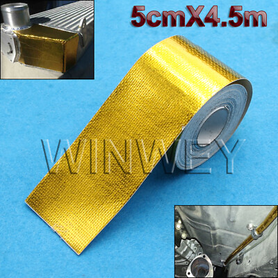 #ad SELF ADHESIVE REFLECTIVE GOLD HIGH TEMPERATURE HEAT WRAP TAPE 15 FEET X 2quot; WIDE $12.87