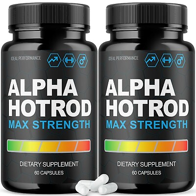 #ad Alpha Hotrod Supplement Hot Rod Pills Max Strength 120 Capsules 2 Pack $54.95