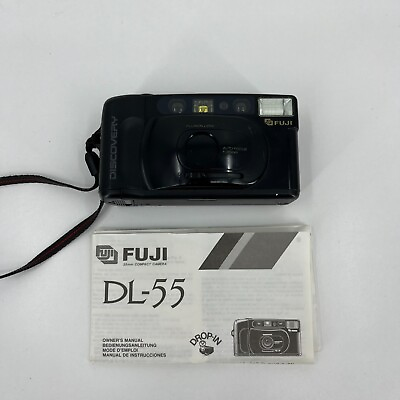 #ad Fuji DL 55 Point amp; Shoot Film Camera Vintage Drop in Loading Tested Works $25.00