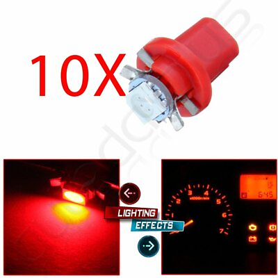 #ad 10X B8.5D Instrument Cluster Guage Speedometer Red LED Bulbs Light For BMW E30 $8.87