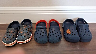 #ad Lot of 3 Boys Crocs Shoes Sandals Slip On Size 11 $43.50