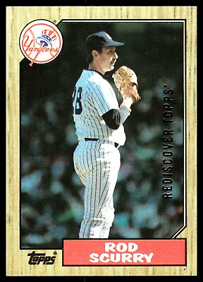 #ad Rod Scurry New York Yankees 1987 Topps #665 2017 Rediscover Gold Buyback $3.99