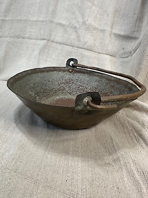 #ad Late 19th Century Hammered Copper Pot Vintage Condition $275.00