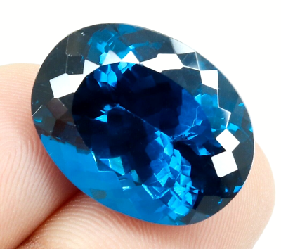 #ad Natural Blue Indicolite Tourmaline Oval Certified Rare Loose Gemstone 28.10 Ct $74.99