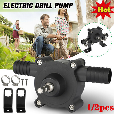 #ad New Electric Drill Drive Self Priming Pump Water Oil Fluid Transfer Pumps Tools $7.15