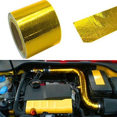 #ad SELF ADHESIVE REFLECTIVE GOLD HIGH TEMPERATURE HEAT WRAP TAPE 15 FEET X 2quot; WIDE $18.99