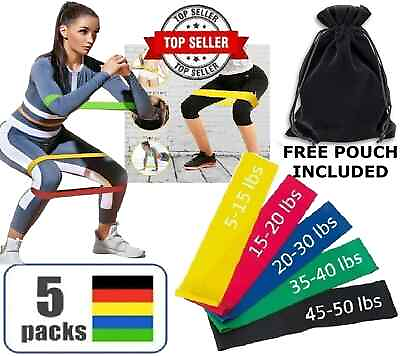 #ad #ad Set of 5 Resistance Bands Workout Loop Exercise CrossFit Fitness Yoga Pilates $4.99