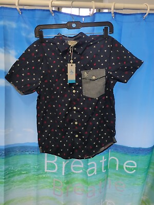 #ad Penguin Kids Shirt Boys 10 12Y Cotton Anchor Whale Boat Short Sleeve NWT B55 $12.75