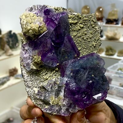 #ad #ad 1.27LB Natural purple cubic fluorite mineral crystal sample China $314.30