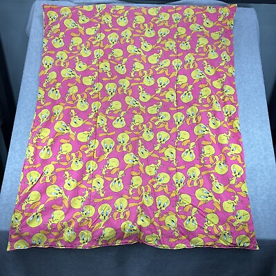 #ad Vintage 2 in 1 Travel Pillow Fold Out Blanket Tweety Bird. Looney Tunes Rare 90s $69.99
