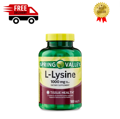 #ad Spring Valley L Lysine Tablets 1000 mg 100 count $8.07