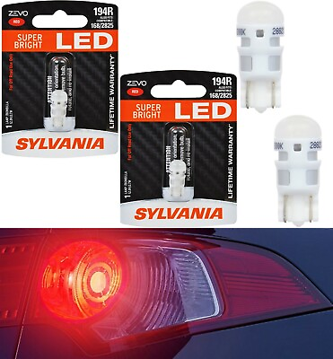 #ad Sylvania ZEVO LED Light 194 Red Two Bulbs Rear Side Marker Parking Stock Fit OE $22.00