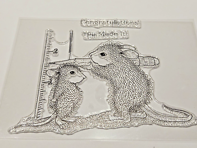 #ad This Tall House Mouse Style Clear Stamp Set New Congratulations Mouse Yardstick $9.99
