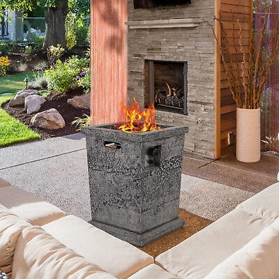 #ad Outdoor Gas Fire Pit Table Heater 30000BTU Patio Propane Firepit Imitation Stone $265.99