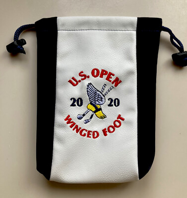 #ad  NEW Leather Golf Tee Valuables Tote bag 2020 US Open NWOT Winged Foot $9.50
