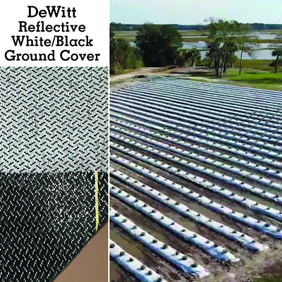 #ad Dewitt Reflective White Black WovenGround Cover 2FT3FT4FT6FT12FT x 300FT $285.00