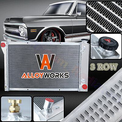 #ad Aluminum 3 Row Radiator For 1967 1972 1968 CHEVY GMC C10 C20 K10 K20 C1500 C2500 $139.00