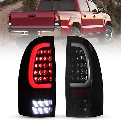 #ad Fit For 2005 2015 Toyota Tacoma LED Tail Lights Red Sequential Signal Brake Lamp $165.99