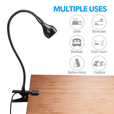 #ad USB Flexible Reading LED Light Clip On Beside Bed Desk Table Lamp Book Lamp NEW $10.99
