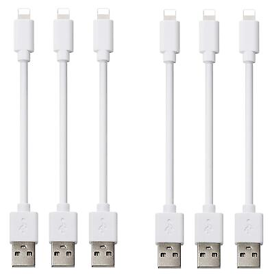 #ad Short Phone Charger Cable 6 Pack 1 FT Cord Compatible with Cellphone All USB ... $14.59