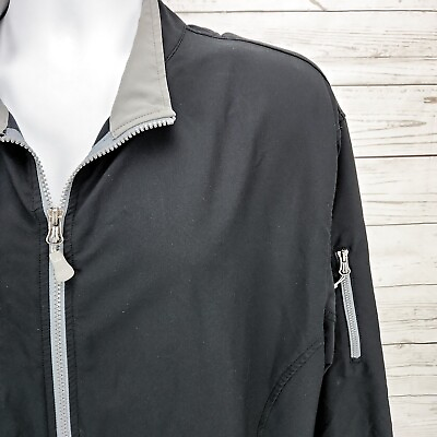 #ad Peter Millar Black E4 Element Golf Windbreaker Jacket Men#x27;s XL $25.47