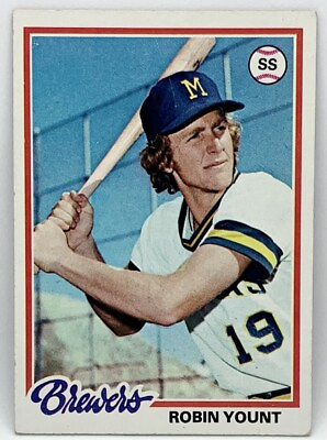 #ad 1978 Topps #173 Robin Yount Milwaukee Brewers Centered Vintage Baseball Card $4.99