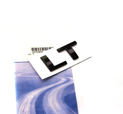 #ad 1x Black GENUINE LT Nameplate Emblems Badge Silverado Chevrolet Alloy op new FU $9.35
