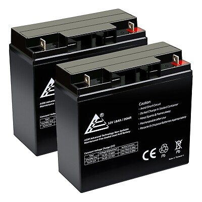 #ad 2 Pack: 12V 18AH Battery Replacement for PowerStar UB12220 40696 $77.99