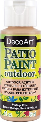 #ad DecoArt Patio Paint 2oz Vintage Rose $9.27
