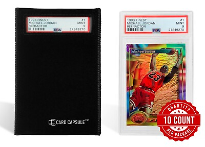 #ad Card Capsule 10 Count Soft Protective Sleeves Exact Fit for PSA Graded Cards $19.99