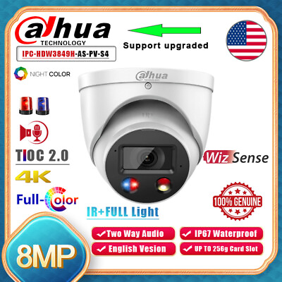 #ad 4K Dahua 8MP Full Color IP Camera Dual Light TiOC2.0 IPC HDW3849H AS PV S4 Audio $158.65