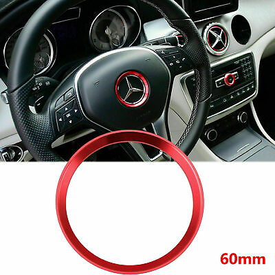#ad For Mercedes Benz B C E CLA GLA GLC Red Steering Wheel Center Decor Cover Trim $9.88