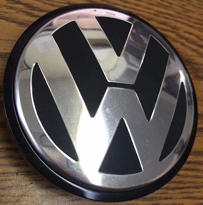 #ad Genuine OEM Volkswagen VW Golf Passat Center Cap Black amp; Chrome 3B7601171 $14.50