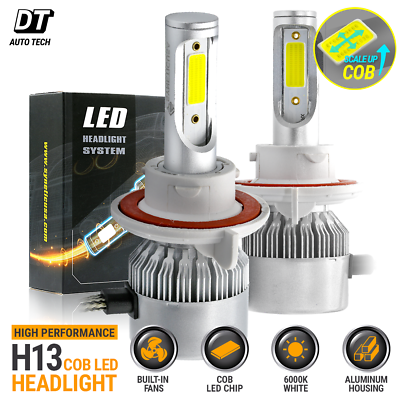 #ad Syneticusa H13 9008 LED 6000K White Headlight Bulb Kit High Low Beam Light $22.49