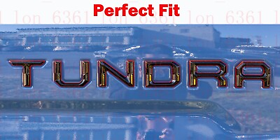#ad Black Red 3D Raised Tailgate Inserts Letters Emblem for TUNDRA 2014 2020 Badge $28.99