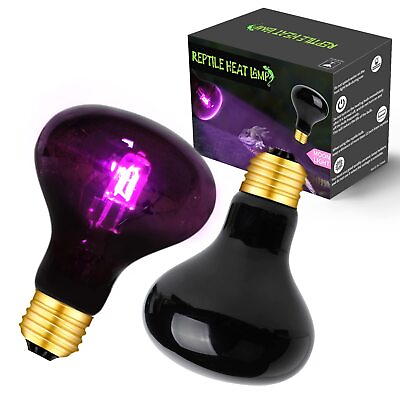#ad Aomryom 75W 2 Pack Basking Spot Infrared Night Heat Lamp Moonlight Heat Bulb for $18.09