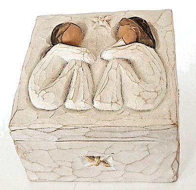 #ad Willow Tree Friendship Sculpted Hand Painted Keepsake Box Susan Lordi 2003 $18.00
