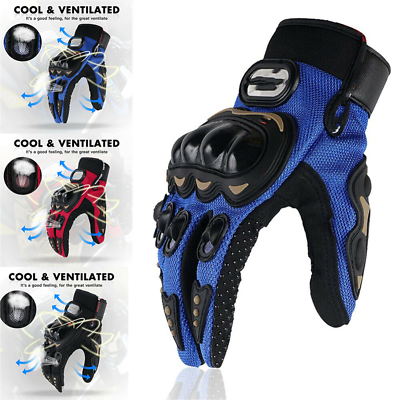 #ad Shockproof Motorcycle Racing Gloves Off Road Motorbike Riding Full Finger Gloves $8.99