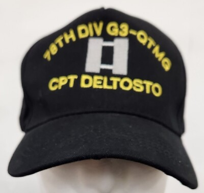 #ad 78th Div G3 QTMG Training Division Captain Hat Cap Structured Hook amp; Loop Black $17.99