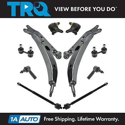 #ad TRQ Front Control Arm Ball Joint Sway Bar Link Tie Rod Steering Suspension Kit $174.95