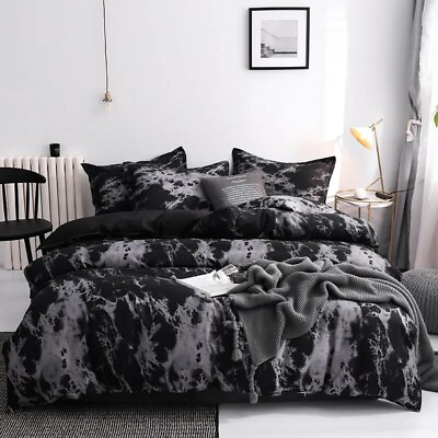 #ad 3pcs Duvet Cover with Pillow Case Nordic Comforter Bedding Set Quilt Cover $49.17