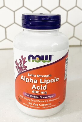 #ad Now Foods Alpha Lipoic Acid Extra Strength 600 mg 120 Veg Capsules GMP Quality $32.97