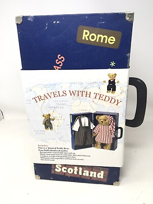 #ad Travel With Teddy Federated Department Store Collector Teddy Bear 4 Outfits $45.00