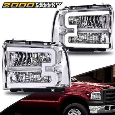 #ad Fit For 2005 2007 F250 F350 F450 Super Duty Replacement LED Headlights Headlamps $78.41